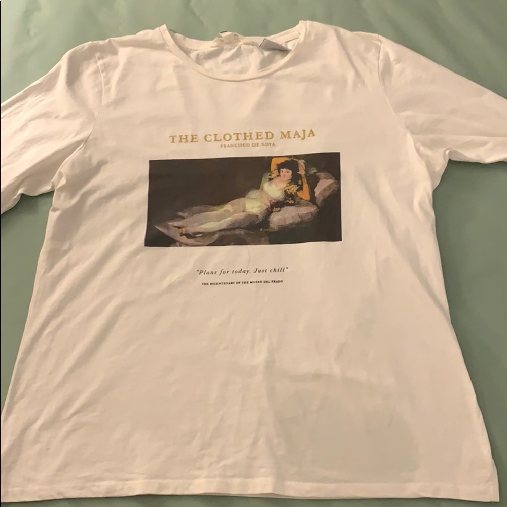 The Clothed Maja long sleeve white tee from Spain!